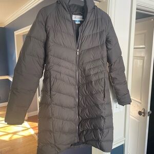 Columbia small puffer coat EUC! Womens gray goose down blend jacket